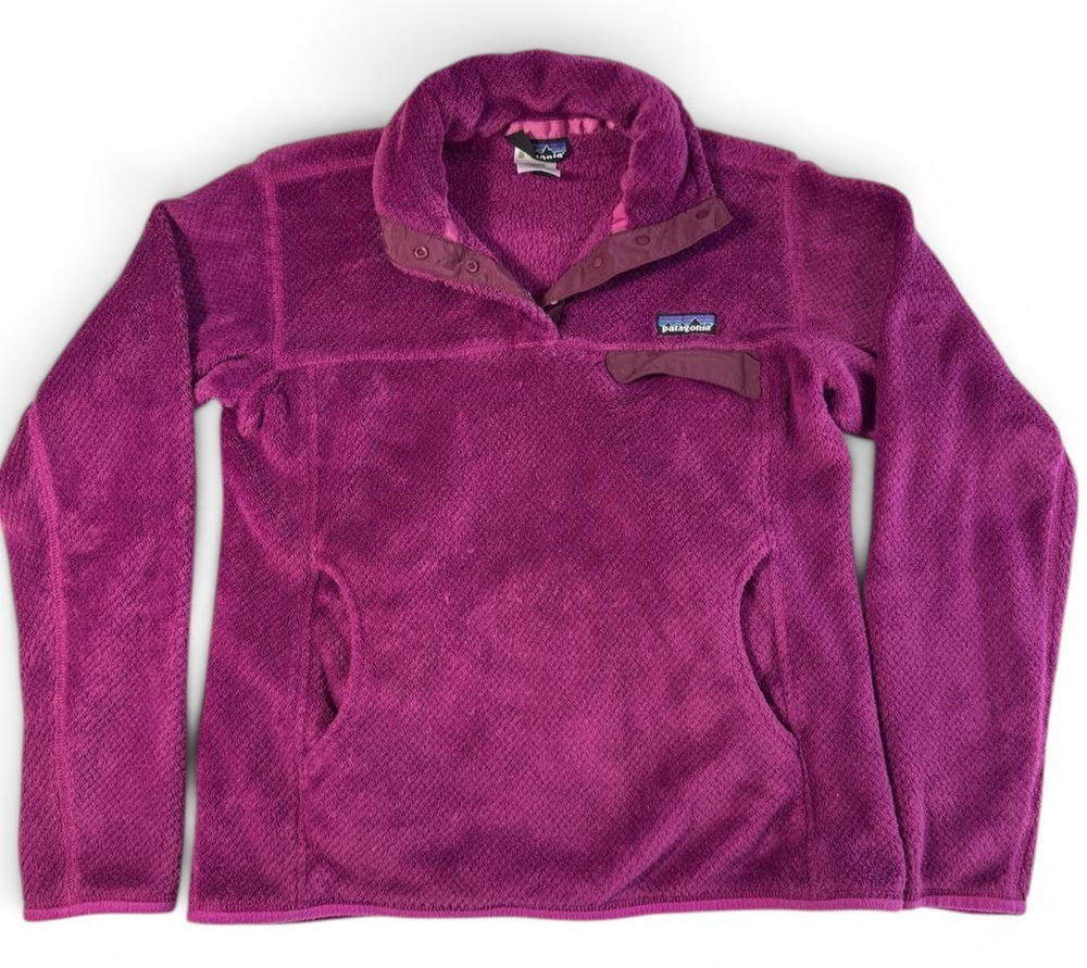 Patagonia Womens M Synchilla Snap-T Fleece Pullover Purple Berry Jacket